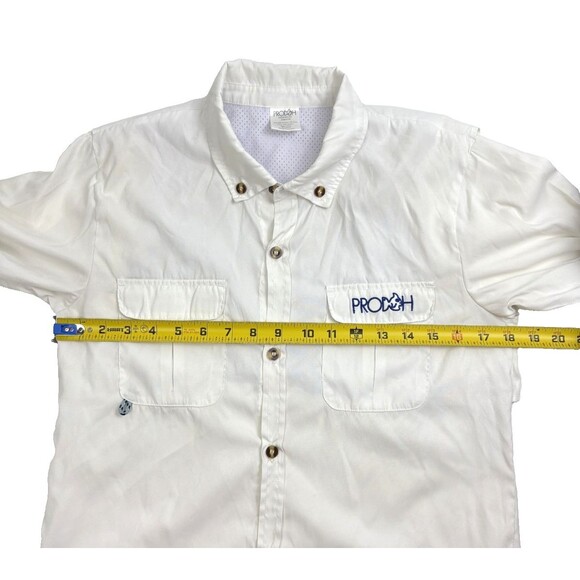 Prodoh Founders Vented Fishing Shirt LS White Button Preppy Outdoor L 14 16 - Picture 14 of 16